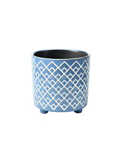 Burgon & Ball - Bilbao Blue Glazed Pot - Large